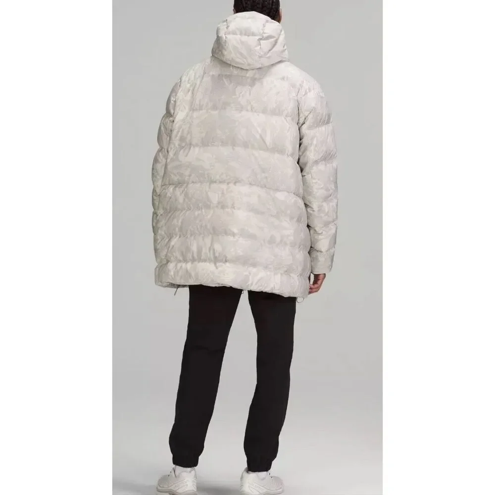 Lululemon Down Jacket Maple Metamorphosis Light Neutral Multi Men’s L Water-Repe